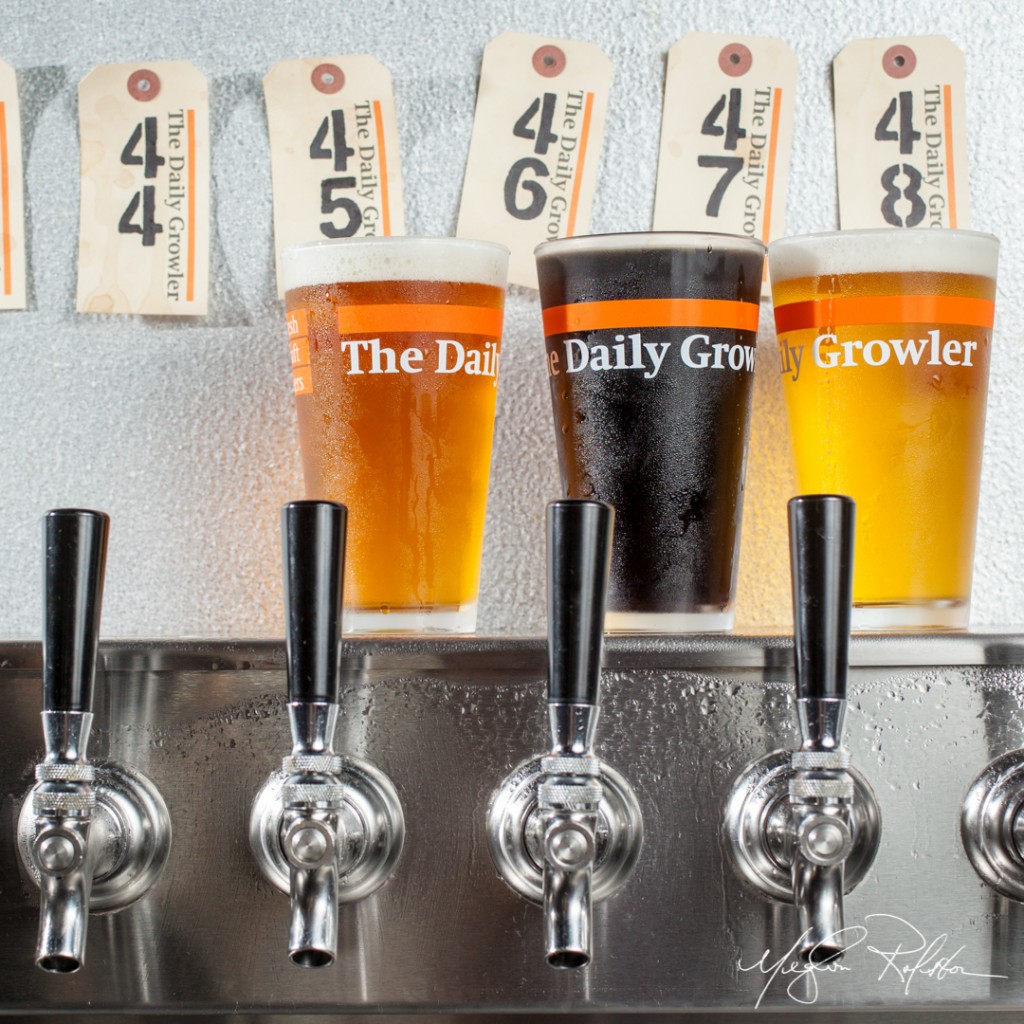 Owner John Blakely's three beer reccomendations. Shot 06/10/14 at The Daily Growler in West Columbus for Crave Special Beer Section. (Meghan Ralston)